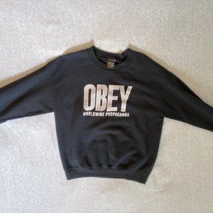 Vintage Distressed "OBEY WORLDWIDE PROPAGANDA" Sweatshirt